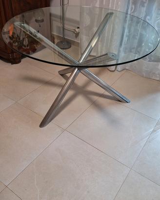 tavolo in vetro tondo 