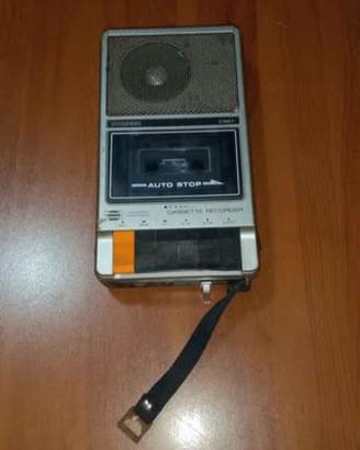 REGISTRATORE MUSICASSETTA PORTATILE VINTAGE ANNI70