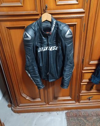 Giubbotto moto in pelle