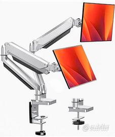 supporto doppio monitor scrivania