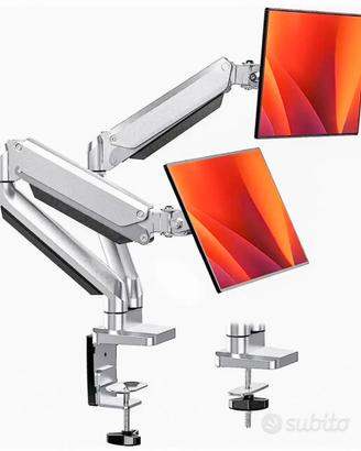 supporto doppio monitor scrivania
