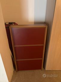 Scarpiera salvaspazio a ribalta