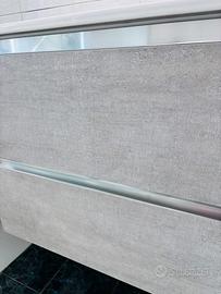 Mobile bagno sospeso 80 cm con lavabo e spechio