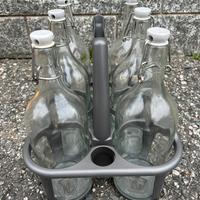 6 bottiglie di vetro Ikea