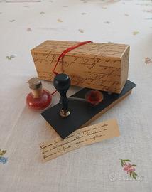 Completo per Timbro a Ceralacca in Argento