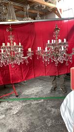 coppia di lampadari maria teresa 16 punti luce