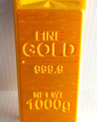 Lingotto 3D Gadget Finto Colore Oro