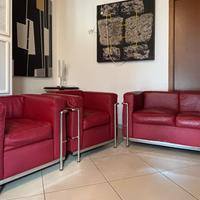 SET DIVANO E 2 POLTRONE "Le Corbusier"