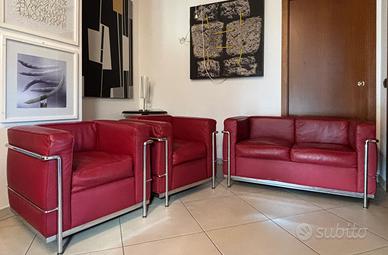 SET DIVANO E 2 POLTRONE "Le Corbusier"