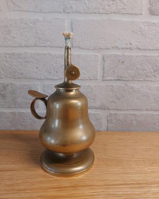 Lume ad Olio Francese d'epoca Gardon Mâcon Bronzo