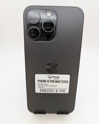 iPhone 15 Pro Max 512GB nero usato garanzia 