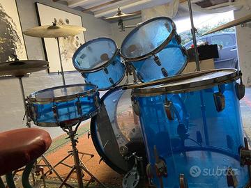 Batteria Ludwig Vistalite Blue Trasparente Vintage