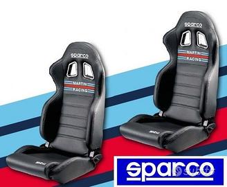 Kit 2 sedili SPARCO MARTINI RACING in similpelle