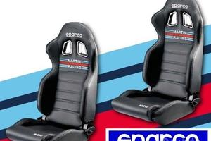 Kit 2 sedili SPARCO MARTINI RACING in similpelle
