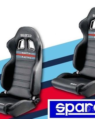 Kit 2 sedili SPARCO MARTINI RACING in similpelle