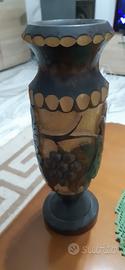 vaso fiori in legno