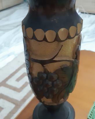 vaso fiori in legno