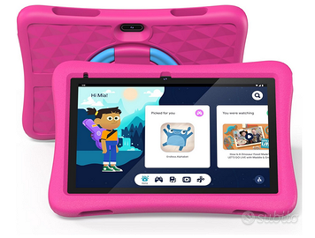 Tablet 10,1” Bambini con Custodia Rosa – NUOVO