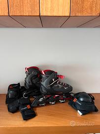 Set completo di pattini a rotelle