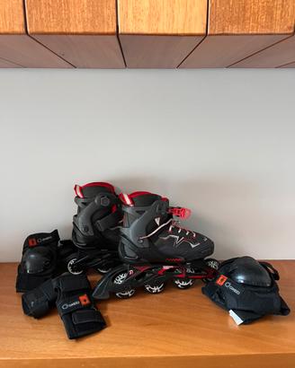 Set completo di pattini a rotelle