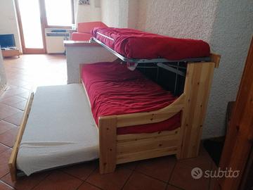 divano letto castello 3 posti