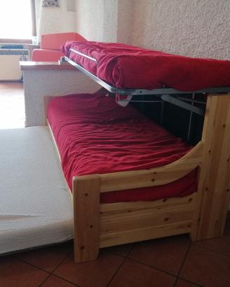 divano letto castello 3 posti