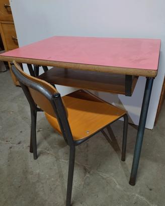 Banco scuola materna asilo modernariato design 