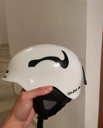 Casco da sci bullski bianco TG56/59 con porta mask