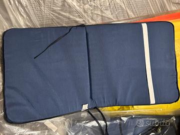 4 cuscini sedia con schienale Blu per esterno