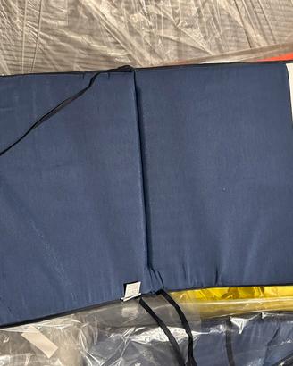 4 cuscini sedia con schienale Blu per esterno