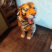 Scultura tigre in ceramica vintage arredo