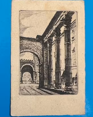 Cartolina MILANO Colonne San LORENZO 1930 Ramorino