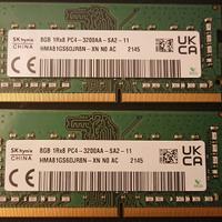 RAM portatile DDR4 8GB x 2 16GB 3200