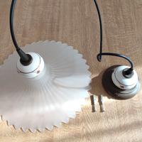 Lampadario a sospensione in vetro e ceramica