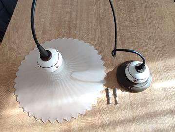 Lampadario a sospensione in vetro e ceramica