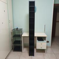 Scaffale Nero Porta CD, DVD [202 cm]