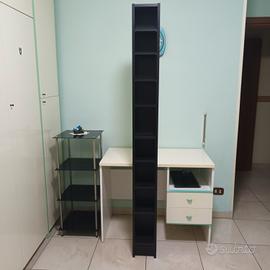 Scaffale Nero Porta CD, DVD [202 cm]