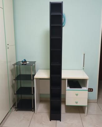 Scaffale Nero Porta CD, DVD [202 cm]