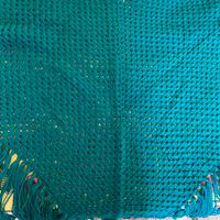 Scialle di lana verde scuro