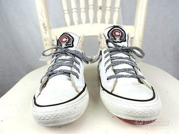 Converse senza cheap lacci bianche