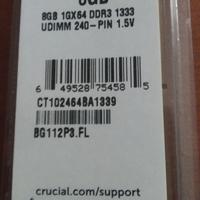 Memorie Ram Crucial 8 GB DDR3