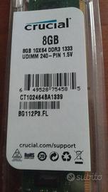 Memorie Ram Crucial 8 GB DDR3
