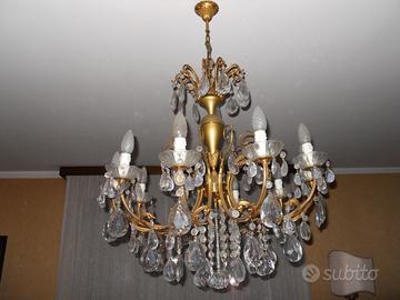 Lampadario da sala a goccia corpo in ottone