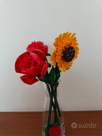 Bouquet di fiori Lego - Girasoli e Rose rosse