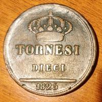 10 Tornesi - 1825