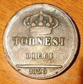 10 Tornesi - 1825