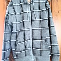 Felpa Giacca Uomo XL Felpata Grigio