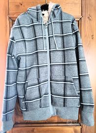 Felpa Giacca Uomo XL Felpata Grigio