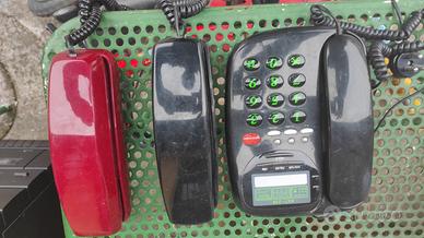 Lotto 3 Telefoni Vintage Fissi Anni 80/90 - Rosso