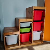 mobiletto Ikea in legno con cassetti